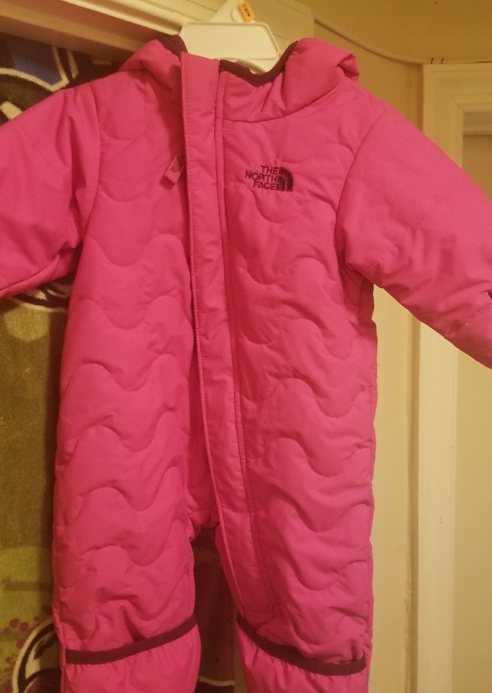 Infant pink North Face snowsuit